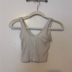 Out from Under Women's White Ribbed Tank Top